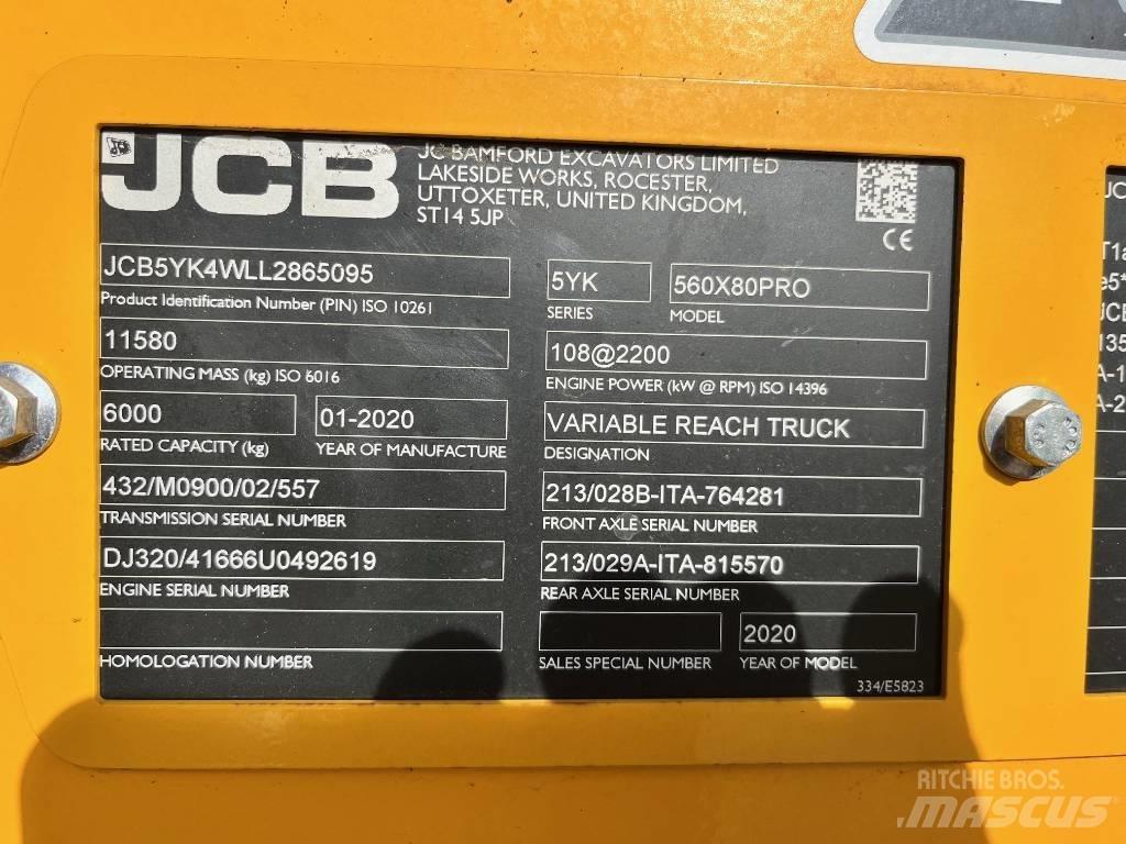 JCB 560-80 AGRI PRO Teleskopski viličari