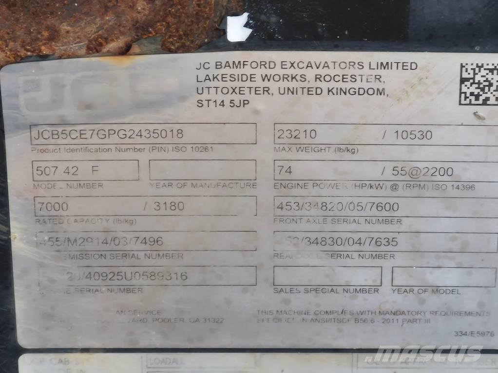 JCB 507-42 Teleskopski viličari