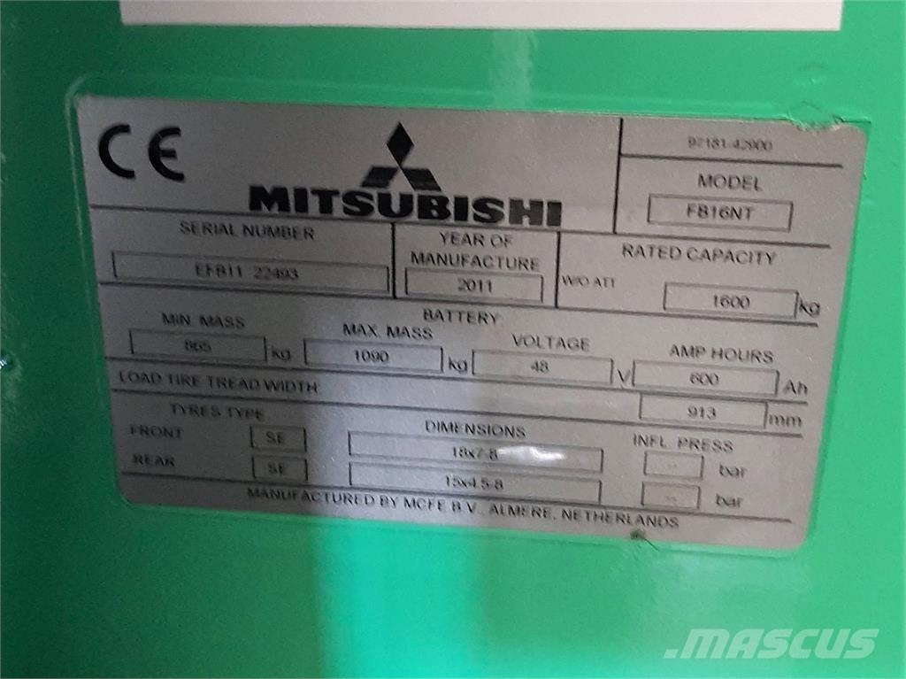 Mitsubishi FB16NT Električni viličari