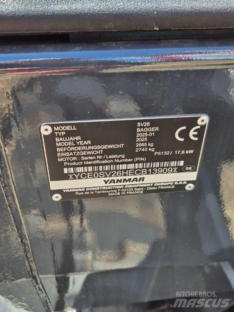 Yanmar SV26 Advance Mini bageri <7t