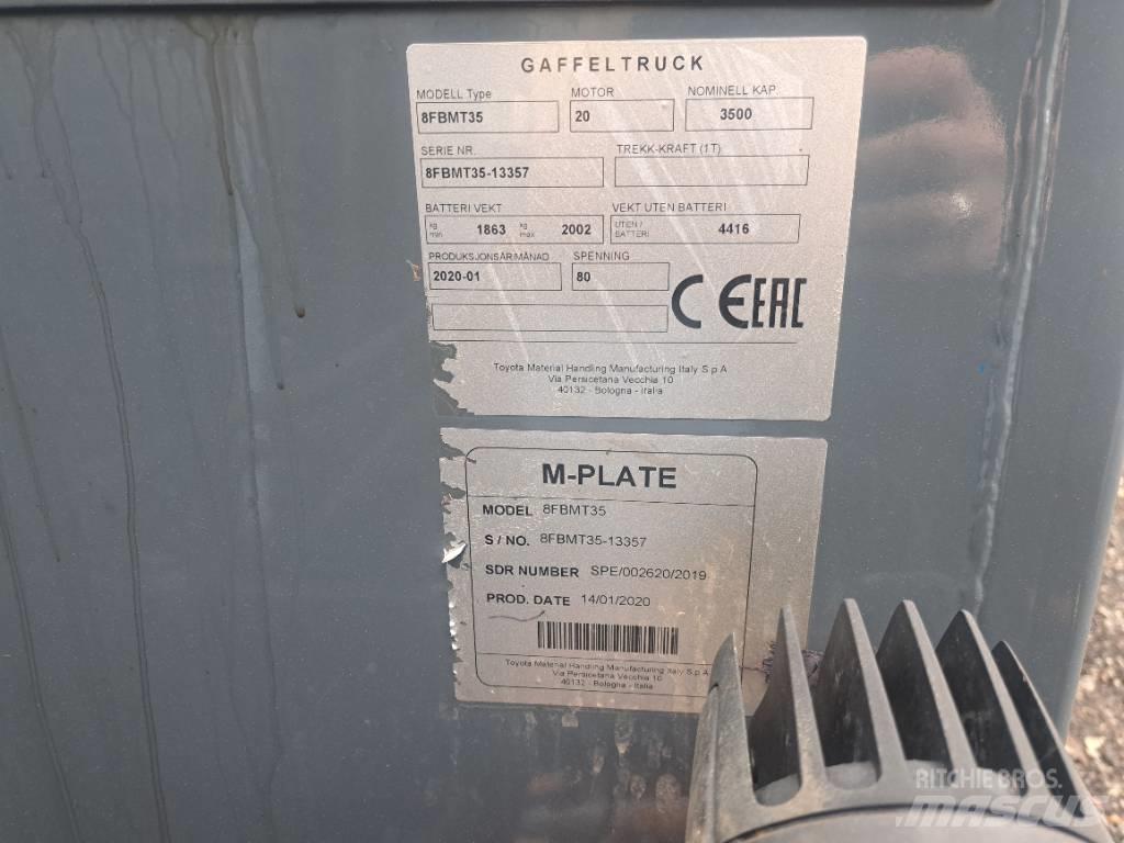 Toyota 8fbmt35 Električni viličari
