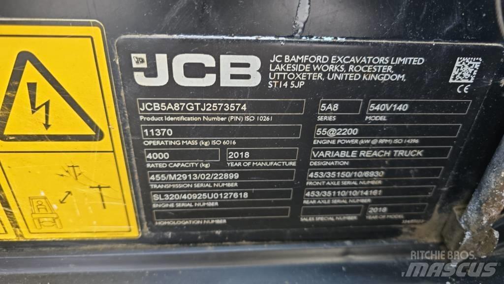 JCB 540-140 Teleskopski viličari
