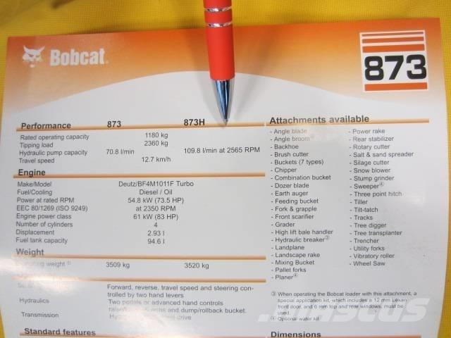 Bobcat 873 HF Skid steer mini utovarivači