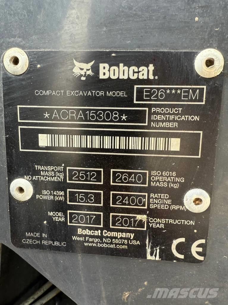 Bobcat E 26 EM Mini bageri <7t