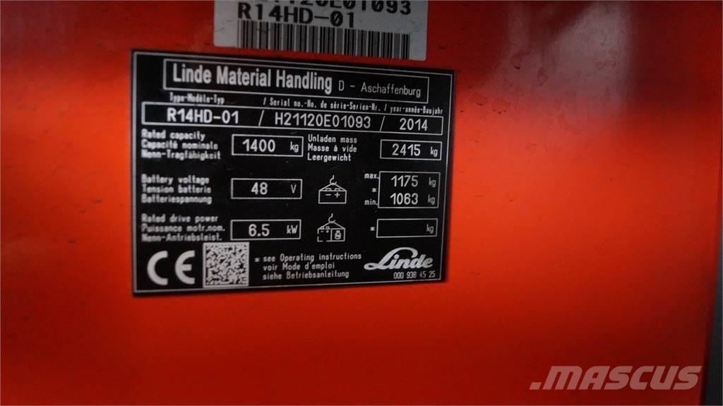 Linde R14HD Viličari sa pomičnim stupom