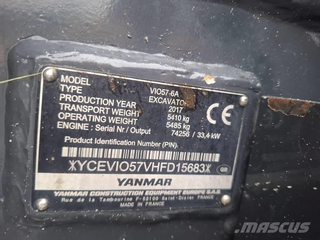 Yanmar Vio 57-6A Mini bageri <7t