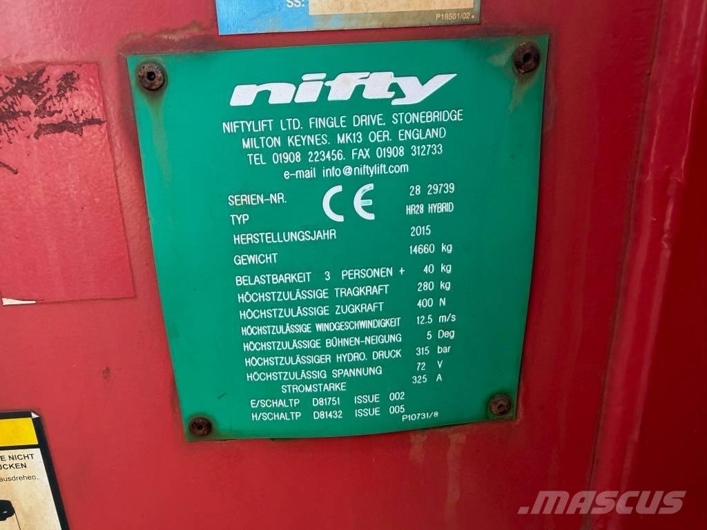 Niftylift HR 28 Zglobne podizne platforme