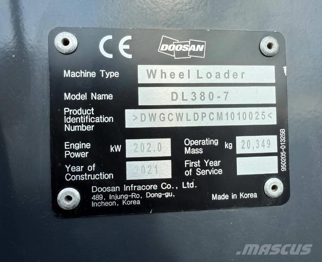 Doosan DL 380-7 Utovarivači na kotačima