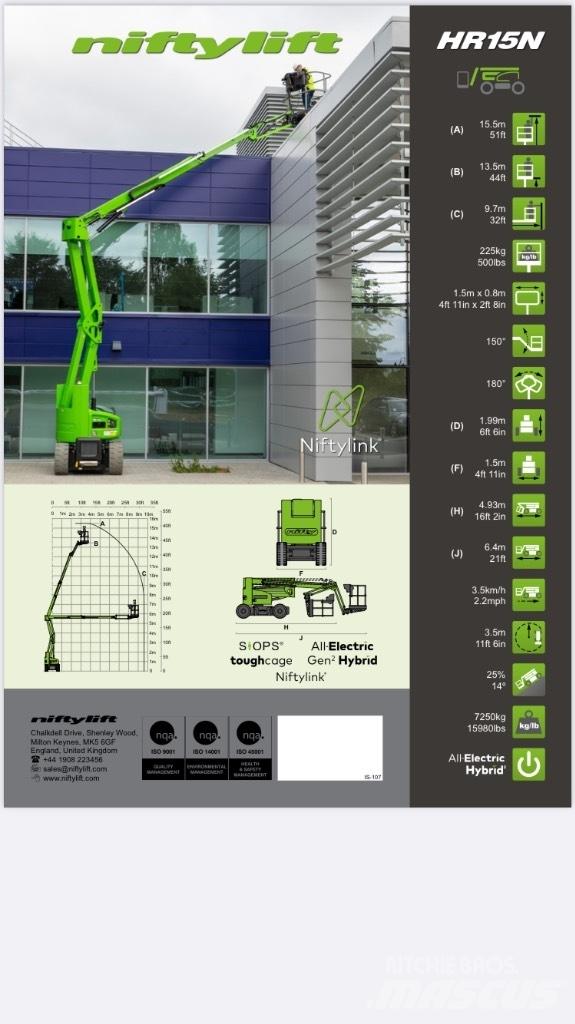 Niftylift HR 15NE Zglobne podizne platforme