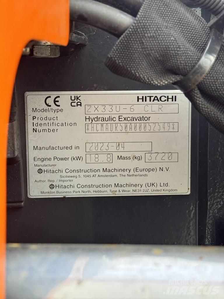 Hitachi ZX 33 U-6 Mini bageri <7t