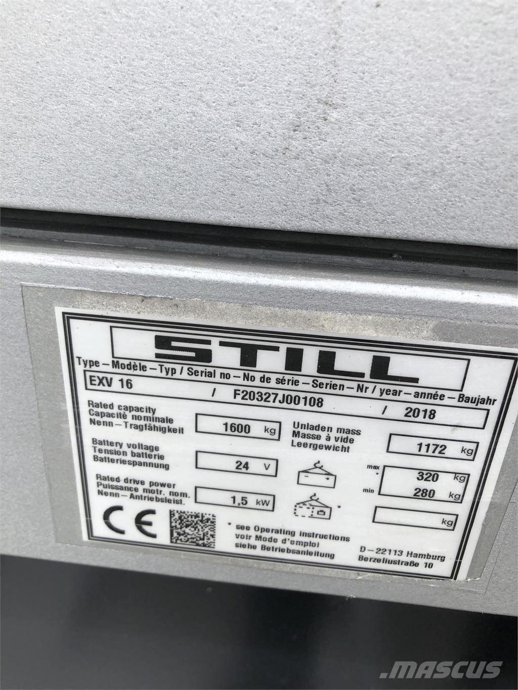 Still EXV 16 Samopogonski ručni viličari