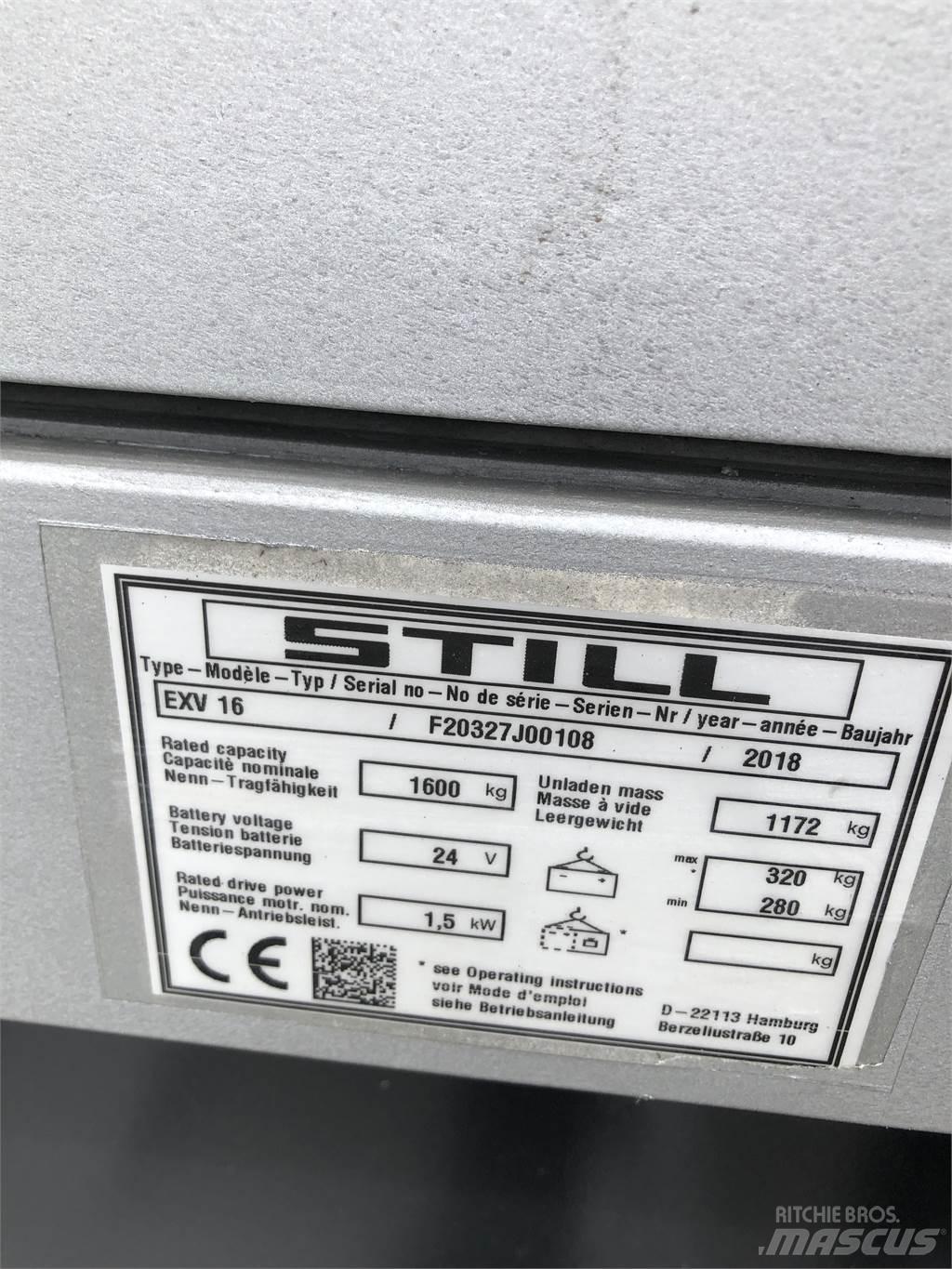 Still EXV 16 Ručni električni viličar