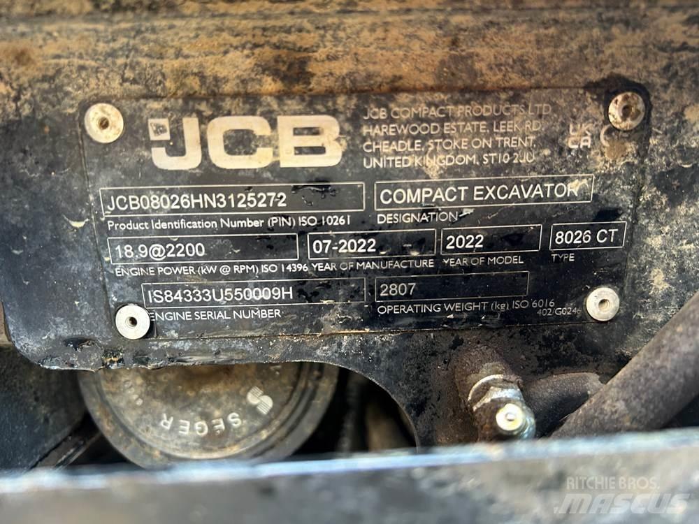 JCB 8026 CTS Mini bageri <7t