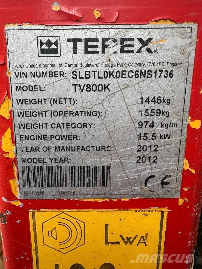 Terex TV 800 Valjci sa dvojnim bubnjem