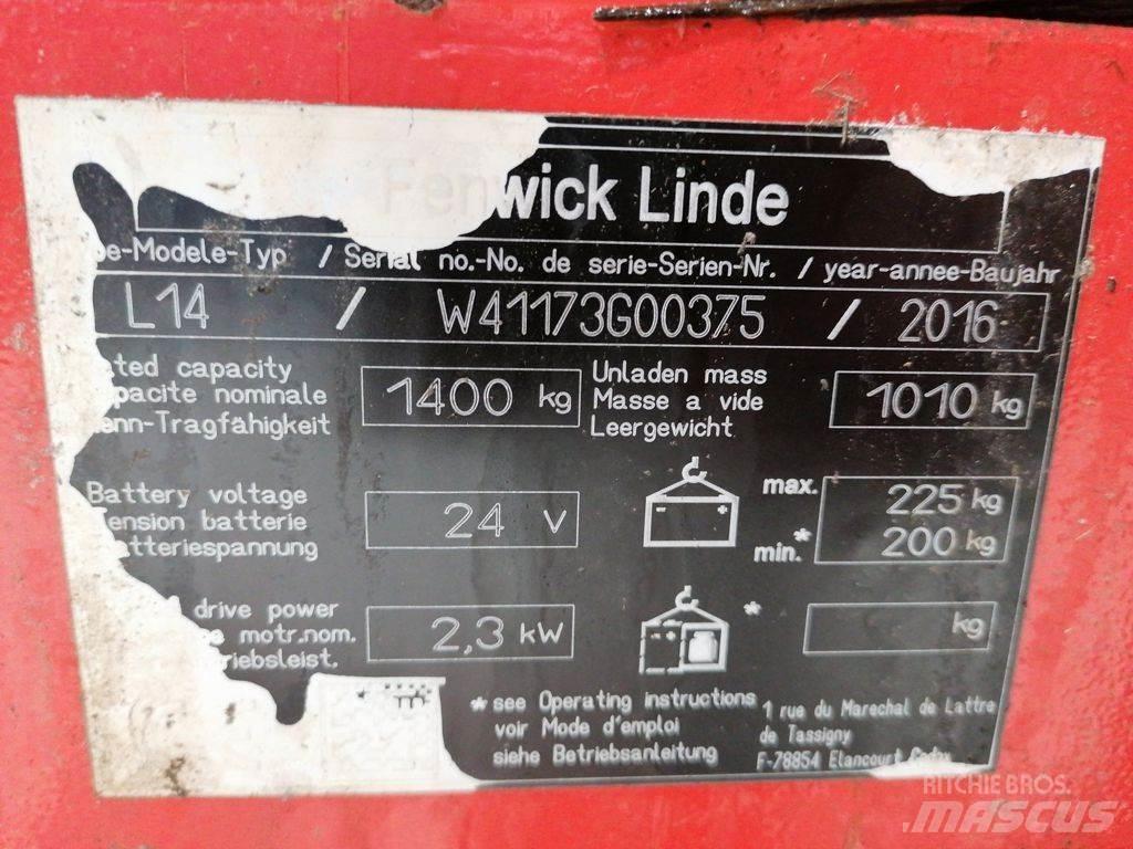 Linde L14 Ručni električni viličar