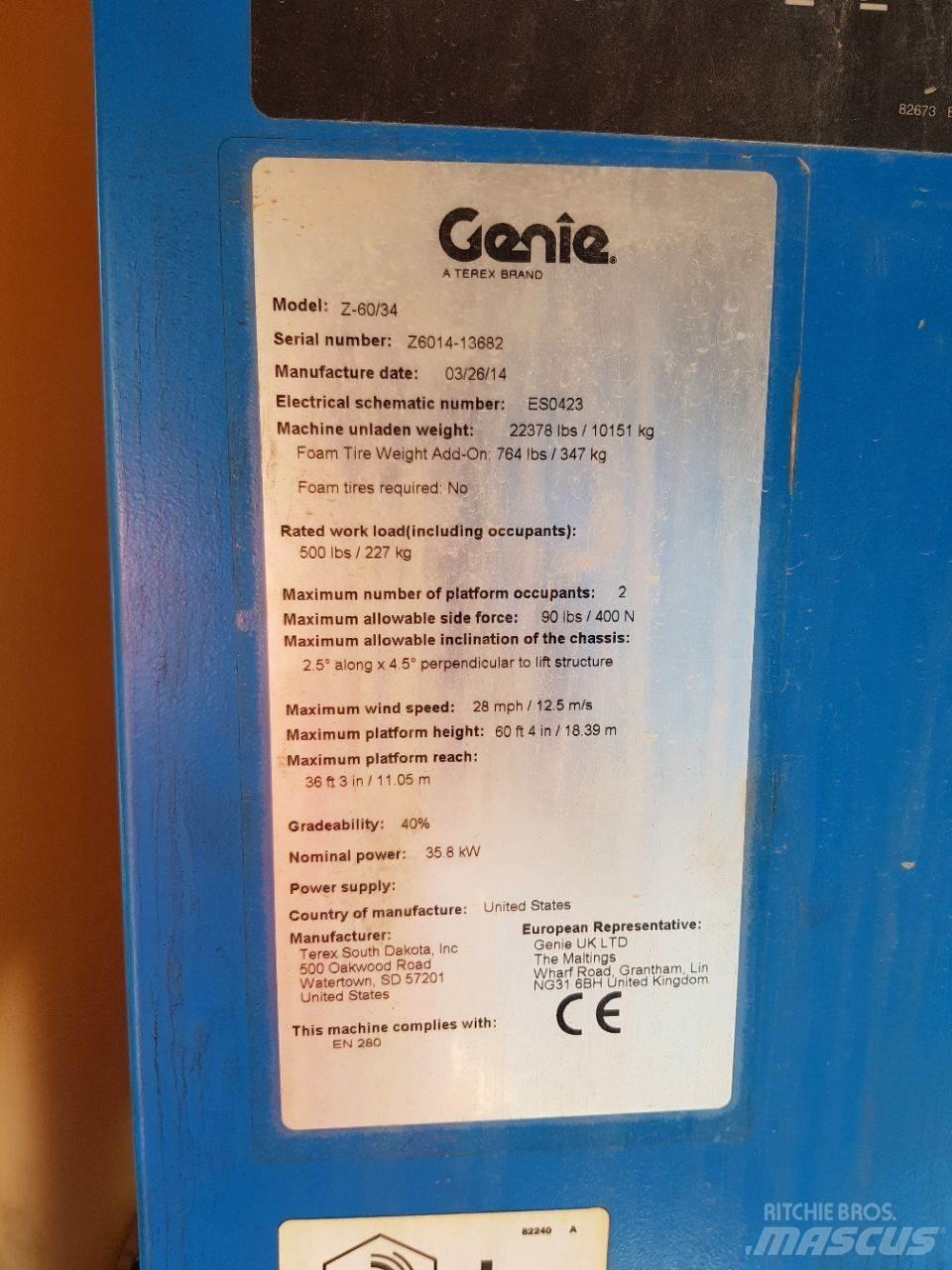 Genie Z60 Zglobne podizne platforme
