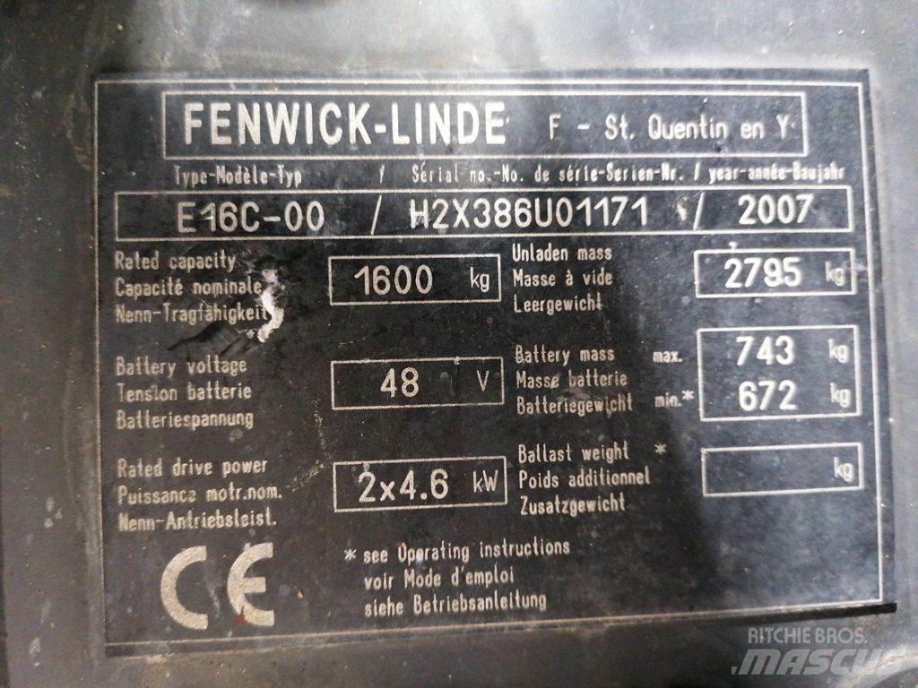 Linde E16C-00 Električni viličari