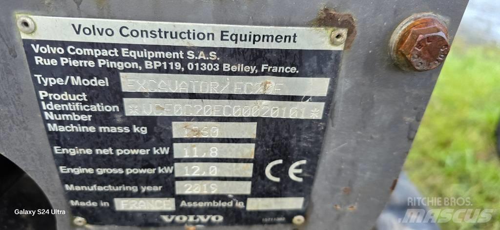 Volvo EC 20 E Mini bageri <7t
