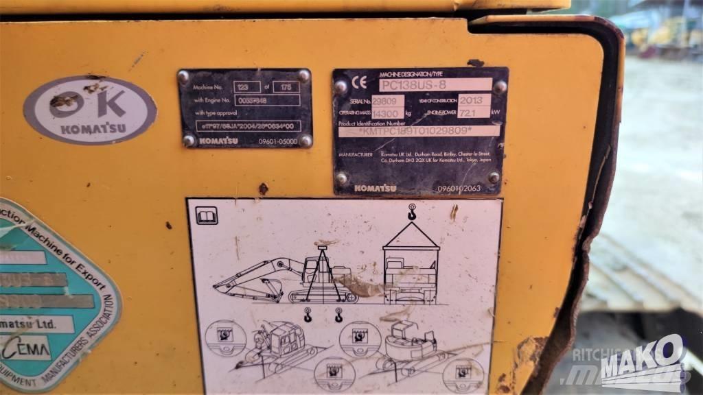 Komatsu PC 138 US-8 Bageri gusjeničari