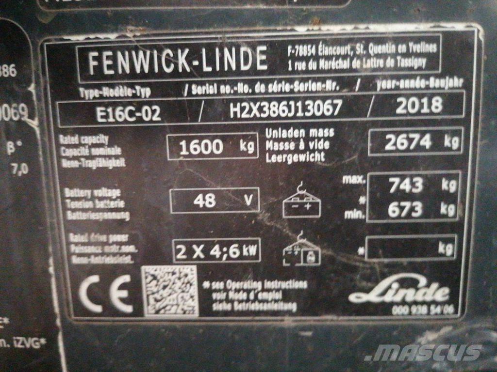 Linde E16C Električni viličari
