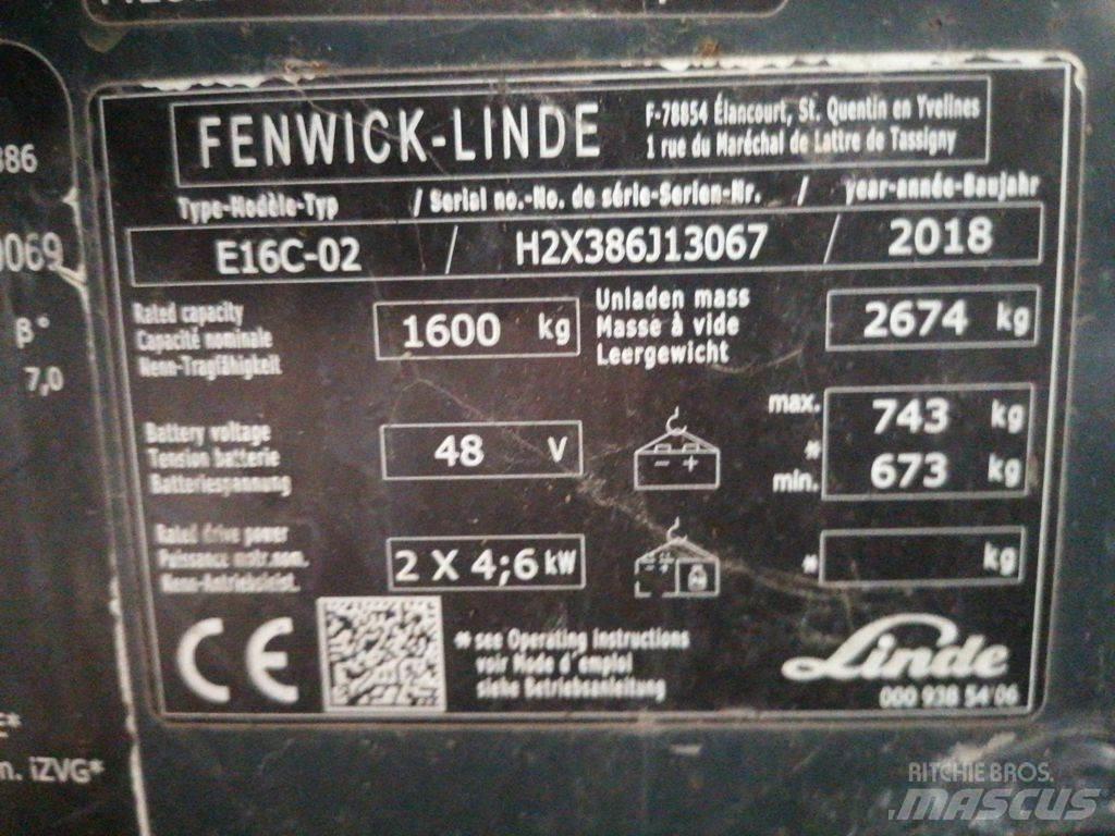 Linde E16C Električni viličari