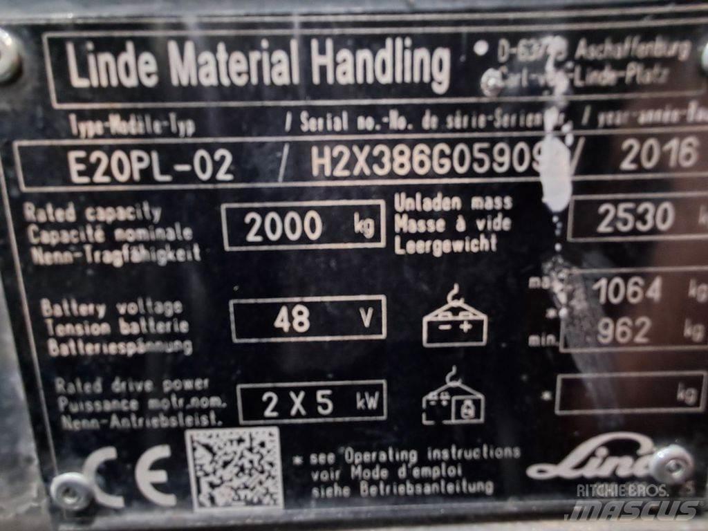 Linde E20PL-02 Električni viličari