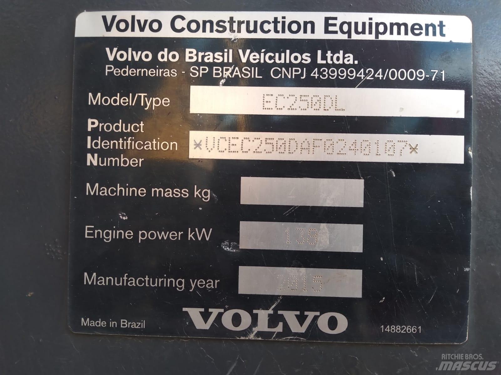 Volvo EC 250 D L Bageri gusjeničari