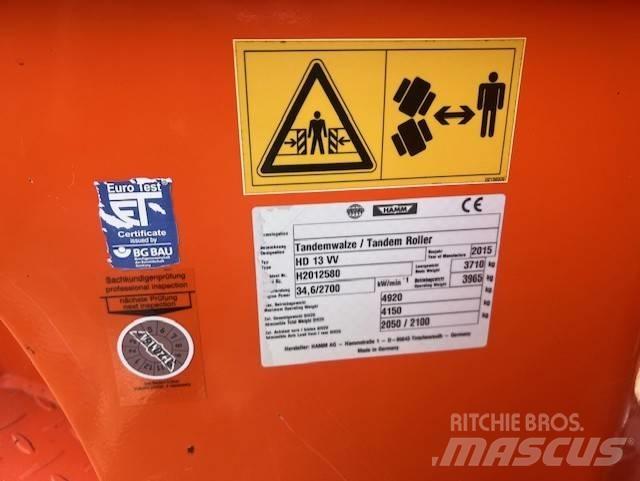 Hamm HD 13 VV, Vält Valjci sa dvojnim bubnjem