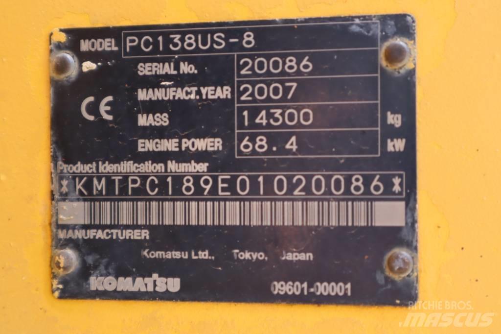 Komatsu PC138US-8 Bageri gusjeničari