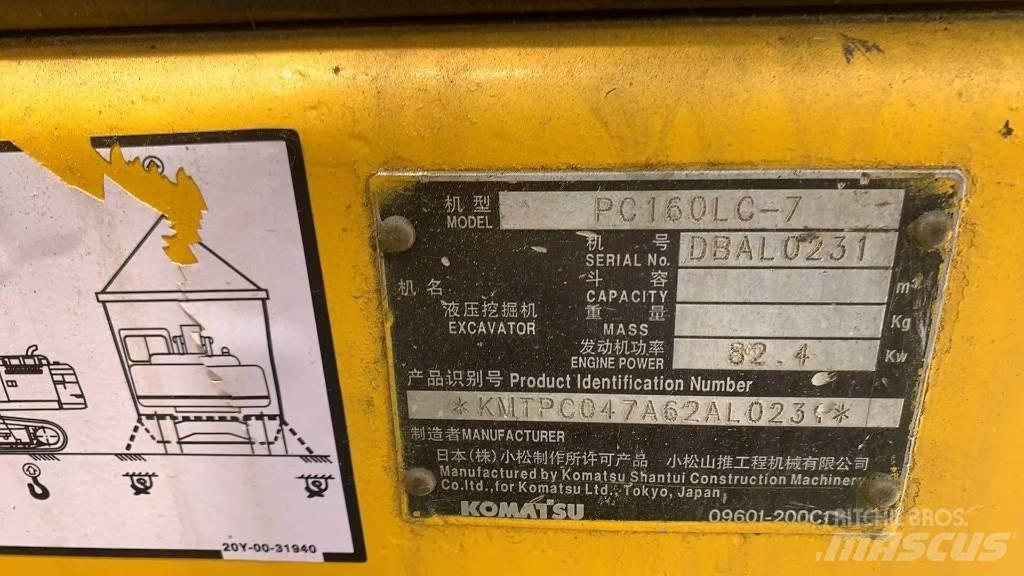 Komatsu PC 160 LC Bageri gusjeničari