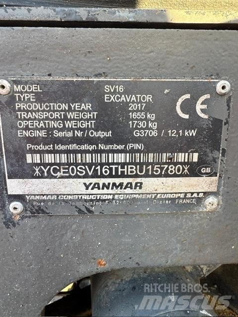Yanmar SV 16 Mini bageri <7t