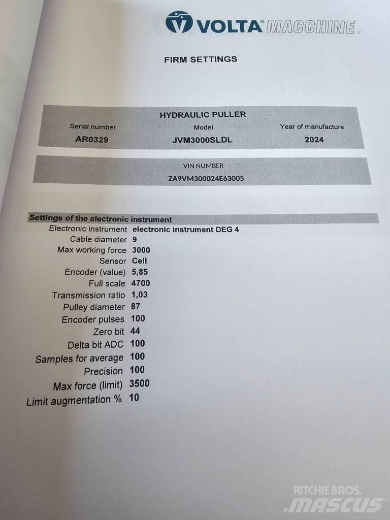 Tesmec JMV3000SLDL Pomoćni strojevi