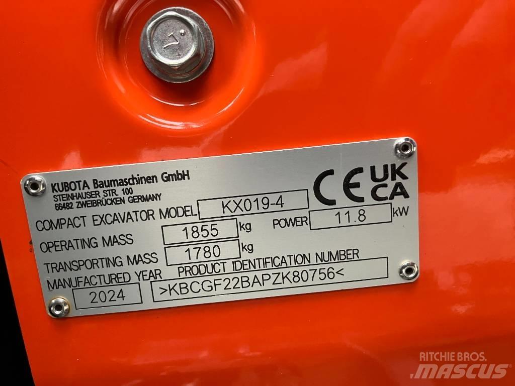 Kubota KX 019-4 Mini bageri <7t