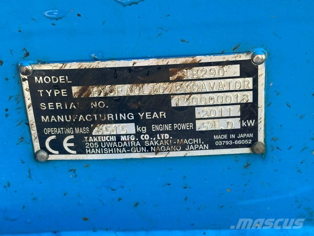Takeuchi TB 290 Midi bageri 7t – 12t
