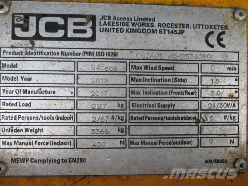 JCB S4550E Škaraste platforme