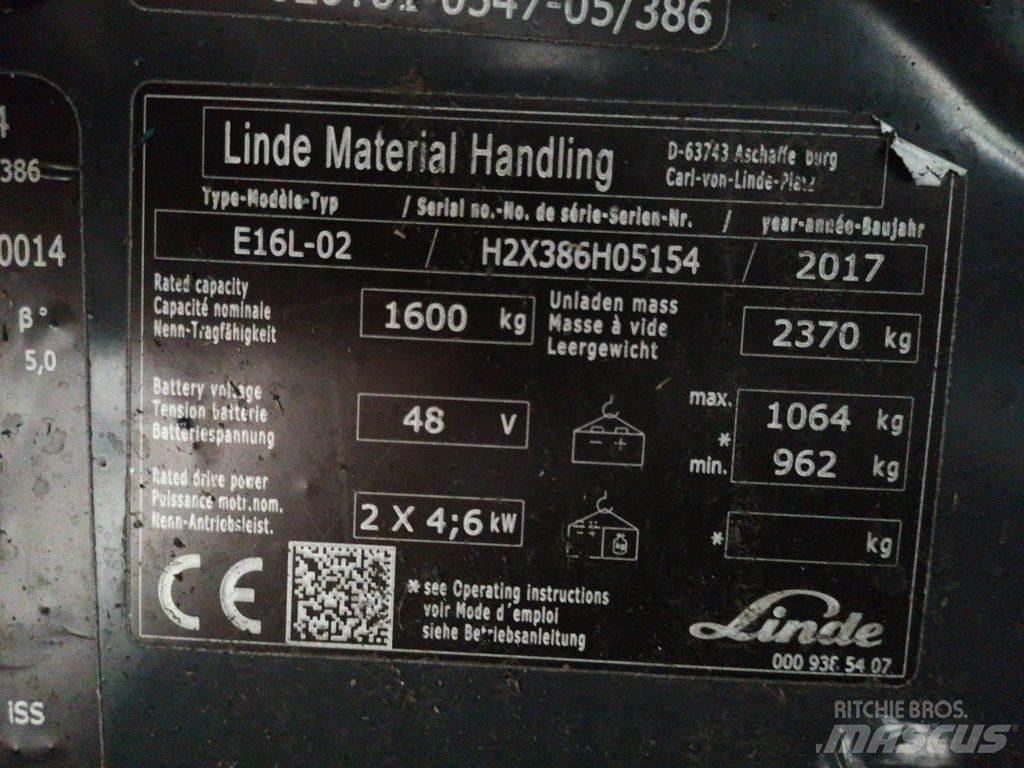 Linde E16L-02 Električni viličari