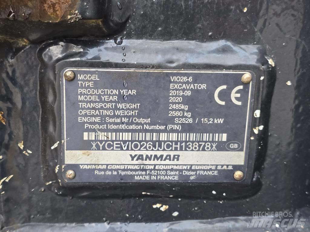 Yanmar VIO 26-6 Mini bageri <7t