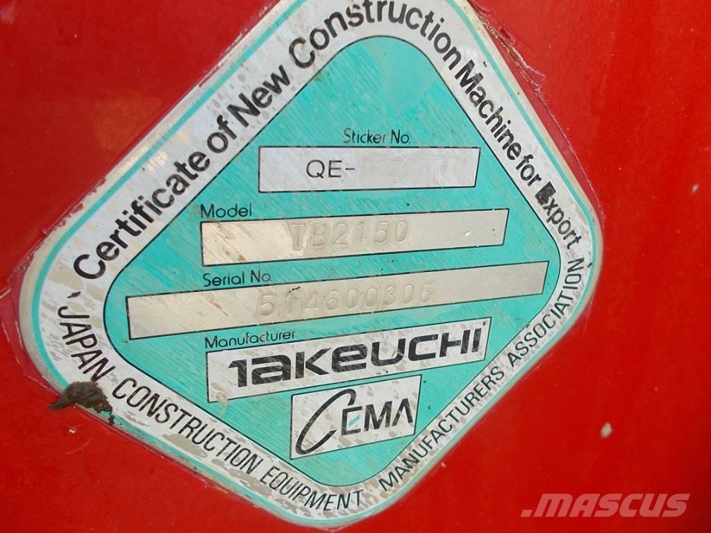 Takeuchi TB 2150 Bageri gusjeničari