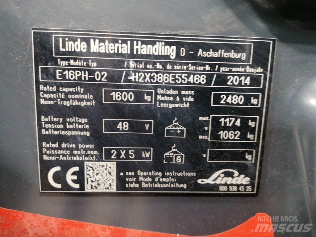 Linde E16PH-02 Električni viličari