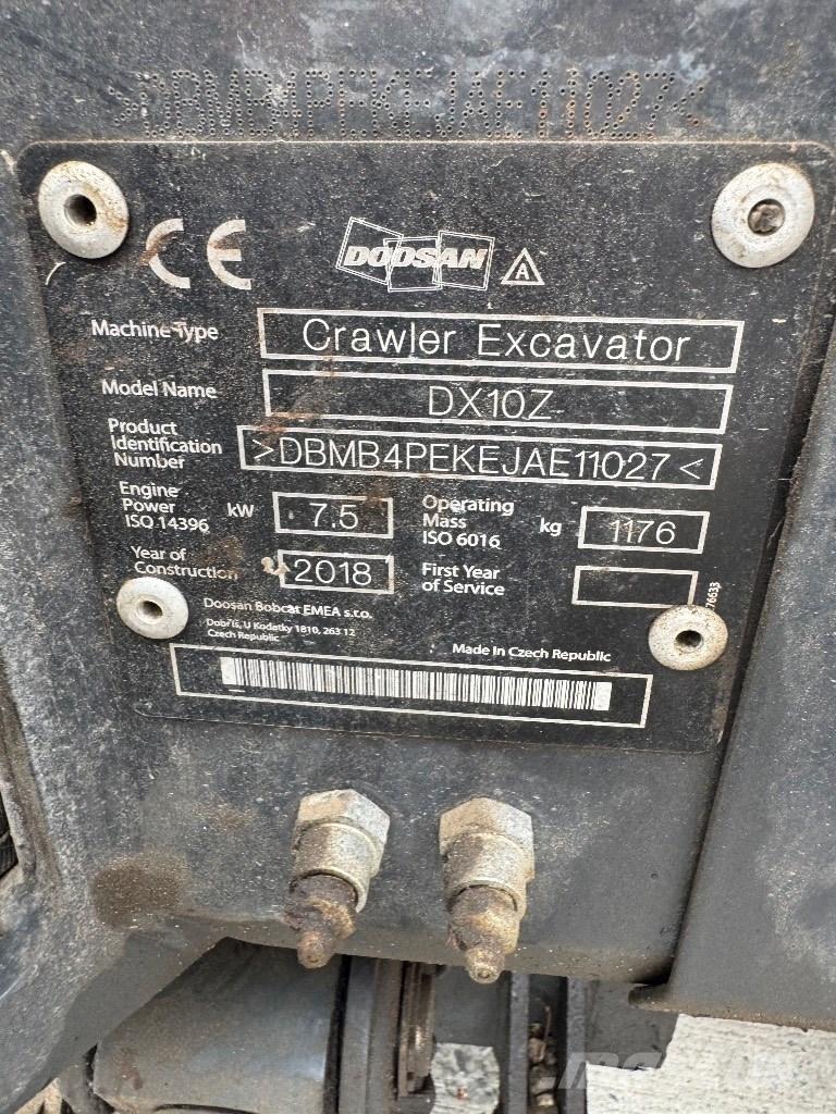 Doosan DX 10 Z Mini bageri <7t