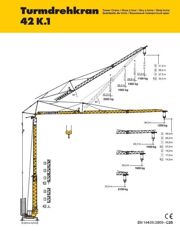 Liebherr 42 K.1 Toranjski kranovi