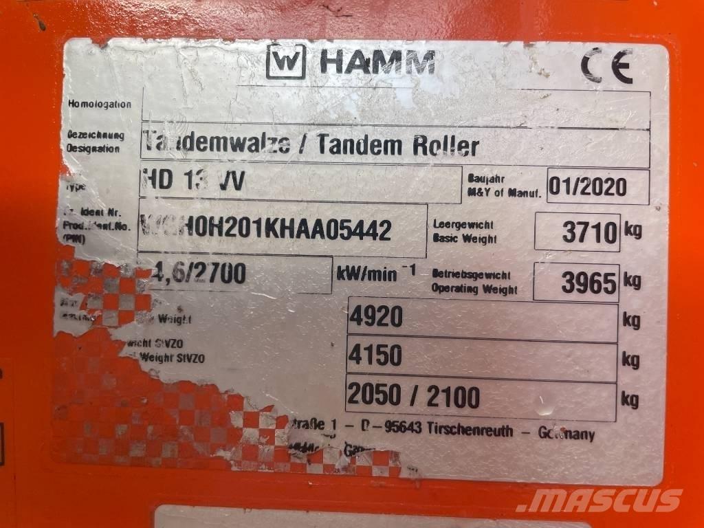 Hamm HD 13 VV Valjci sa dvojnim bubnjem