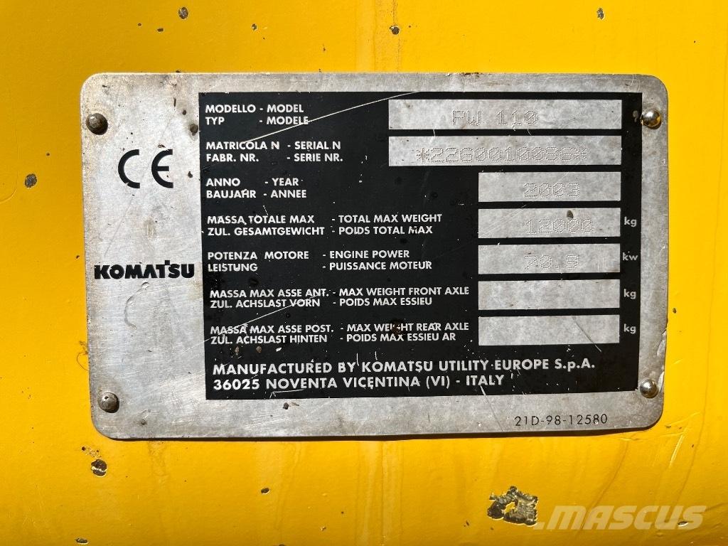 Komatsu PW 110 Bageri na kotačima