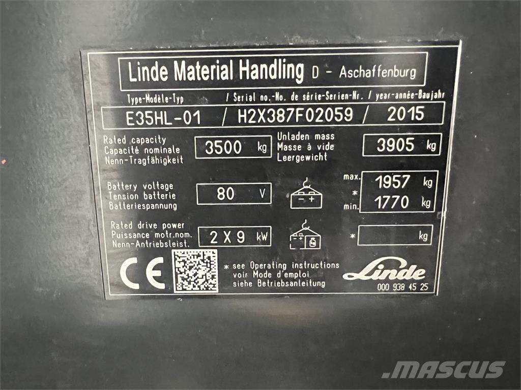Linde E35HL-01 Električni viličari