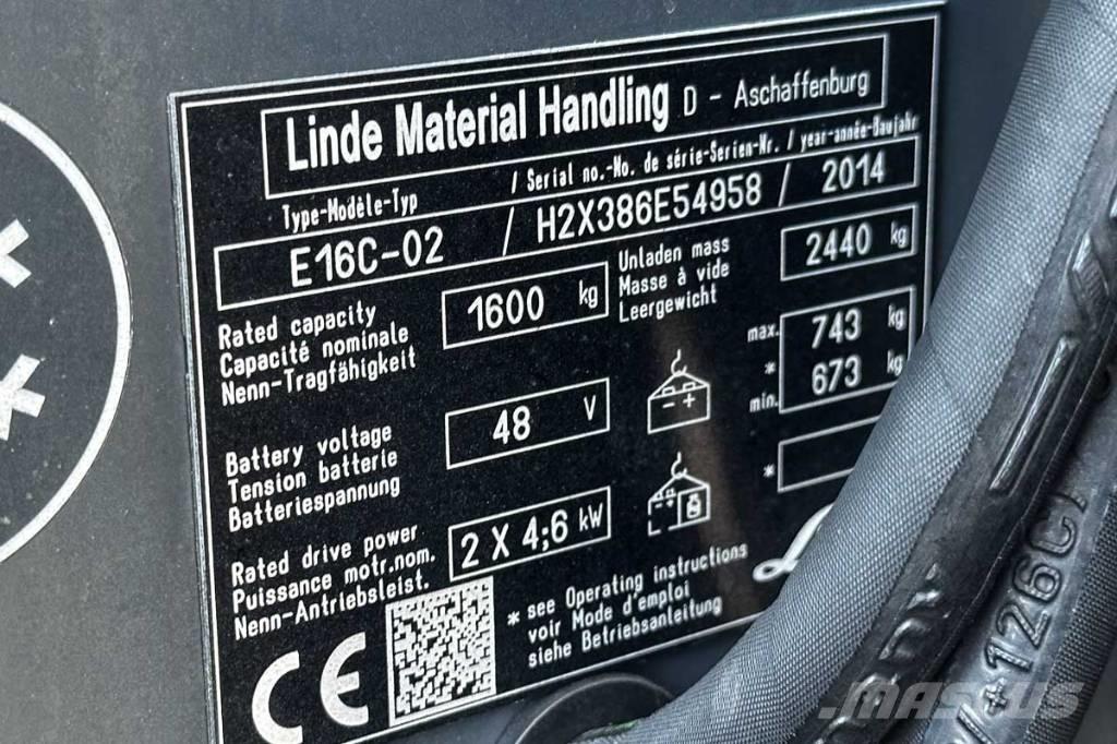 Linde E 16 C-02 Električni viličari