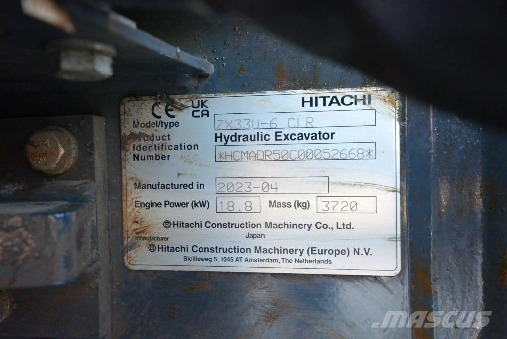 Hitachi ZX 33 U-6 Mini bageri <7t