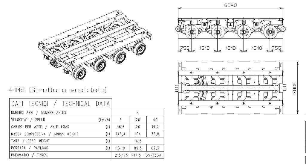 Cometto 1MS Nisko-utovarne poluprikolice