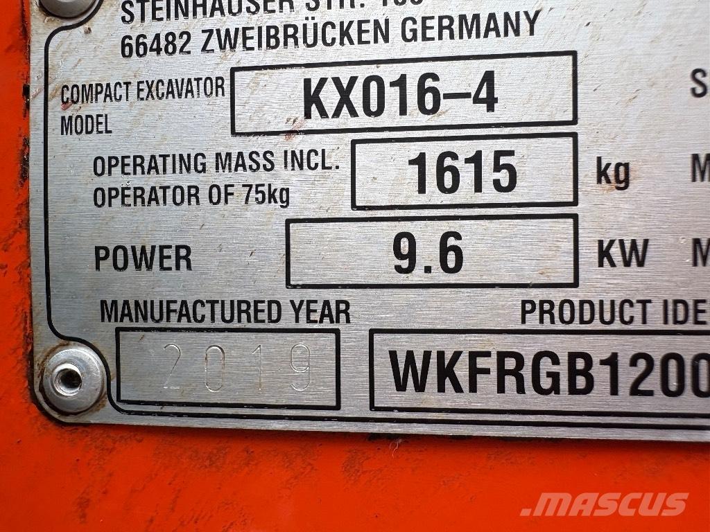 Kubota KX 016-4 Mini bageri <7t