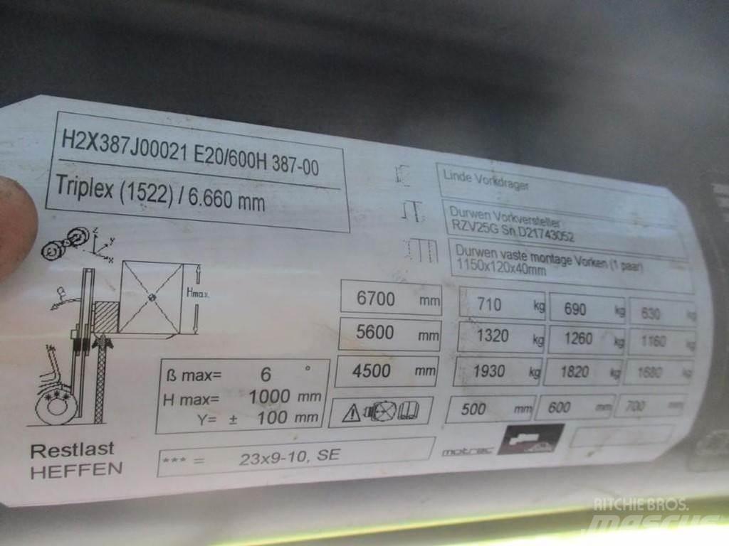 Linde E20-01/600 Električni viličari