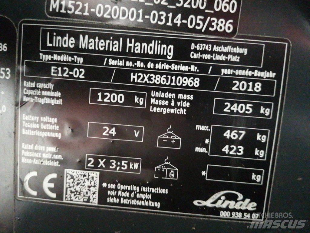 Linde E12-02 Električni viličari